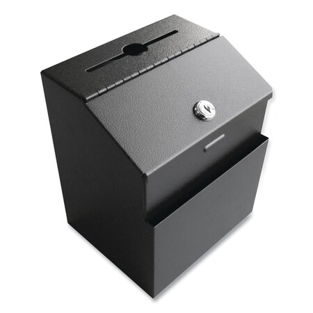 Pyramid Technologies Metal Suggestion Box, 7.25 x 6.25 x 8.5, Gray 50085